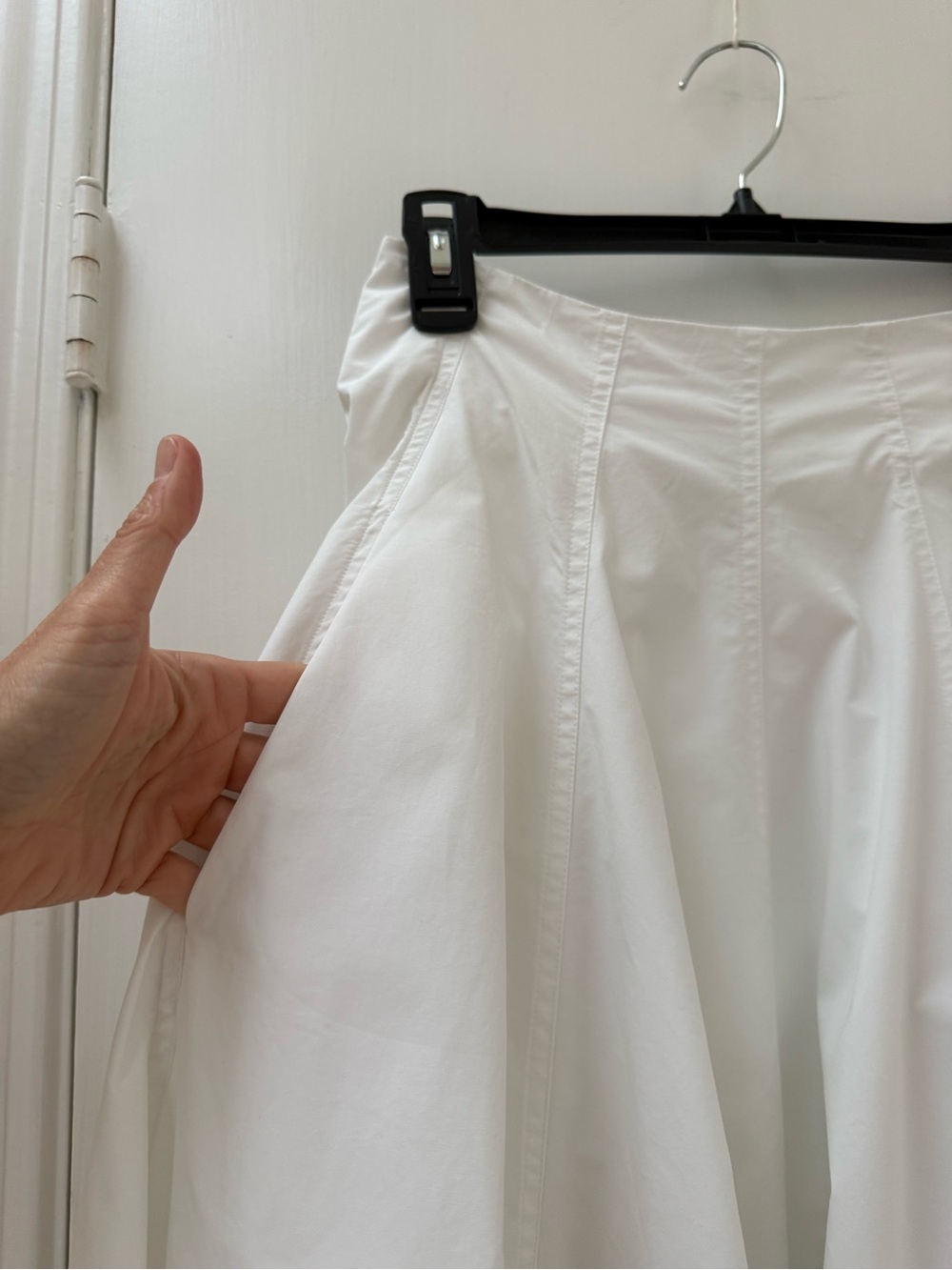 COS White Poplin A-Line Skirt, Size 4 - Picture 4 of 8